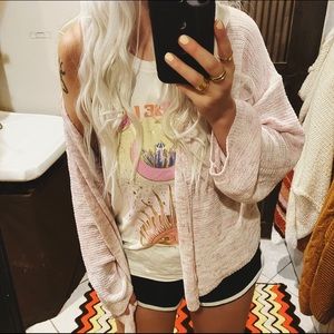 Pink cardigan